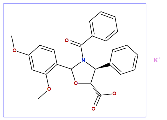 (4S,5R)-3-Benzoyl-2-(2,4-dimethoxyphenyl)-4-phenyl-5-oxazolidinecarboxylic acid potassium salt