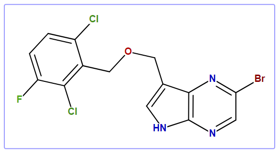 2-Bromo-7-[(2,6-dichloro-3-fluorophenyl)methoxy-methyl)-5H-pyrrolo[2,3-b]pyrazine